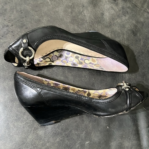 Coach black wedges 2 inches, 5.5 - Picture 4 of 10